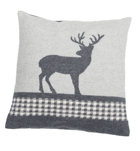 David Fussenegger Kissenhülle aus BioBaumwolle Jade "Hirsch" Liebevoll