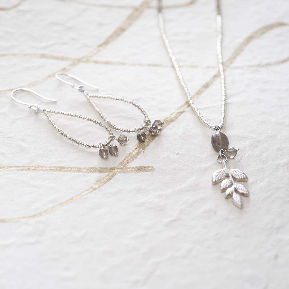 BL30383-Blessing-Smokey-Quartz-Silver-Necklace