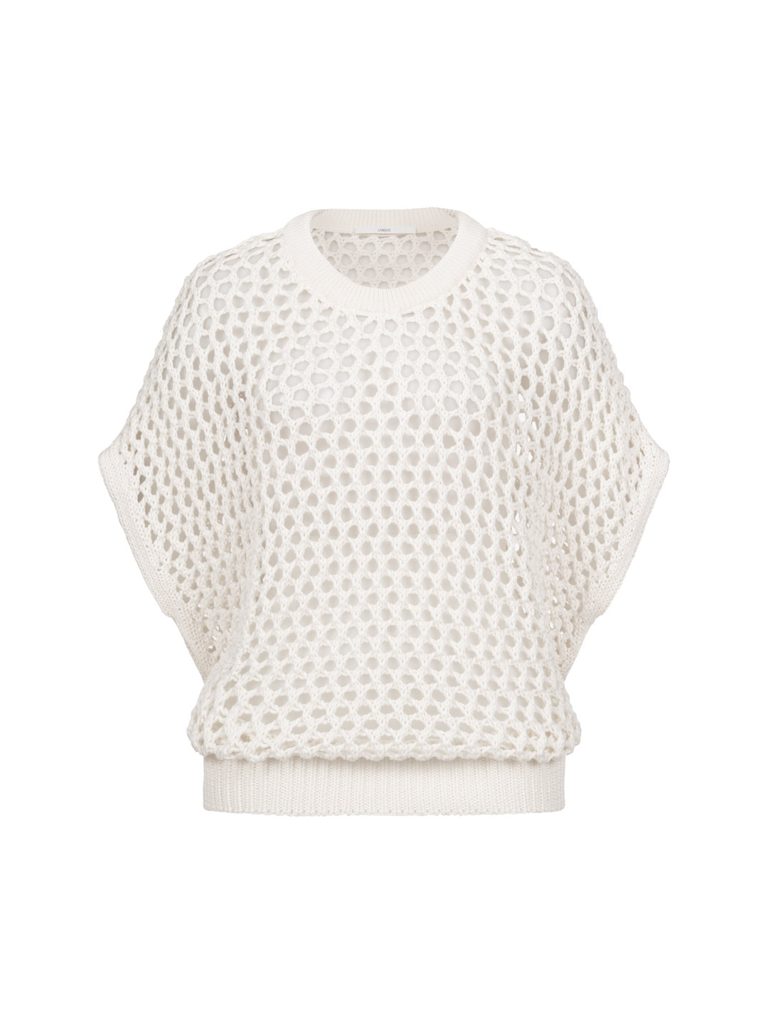 LANIUS_SS23_13574-00_Pullunder-mit-Netzmuster_milk_06 LANIUS_SS23_13574-00_Pullunder-mit-Netzmuster_milk_06