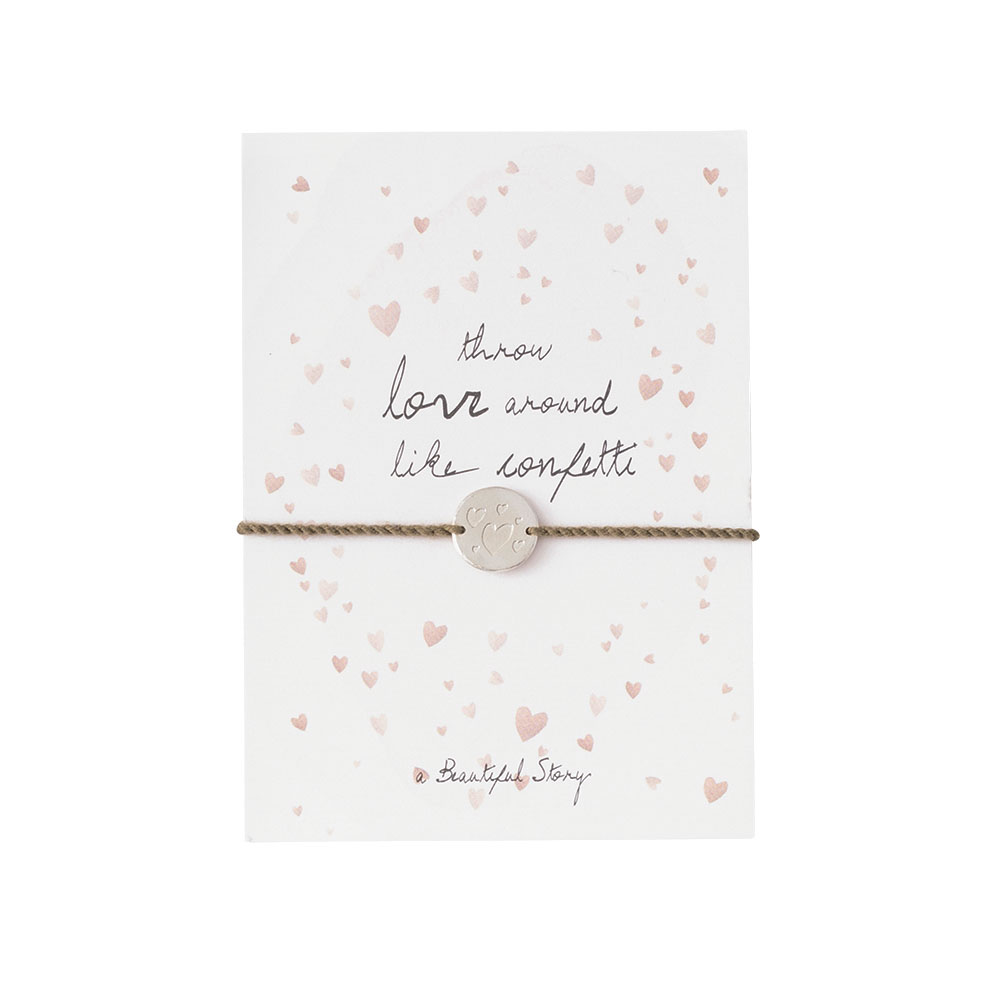 A Beautiful Story Schmuck Postkarte Konfetti