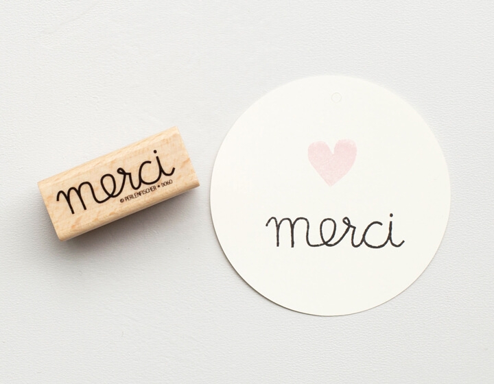 Merci Perlenfischer Stempel
