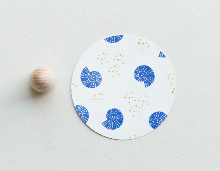 Muschel Perlenfischer Stempel